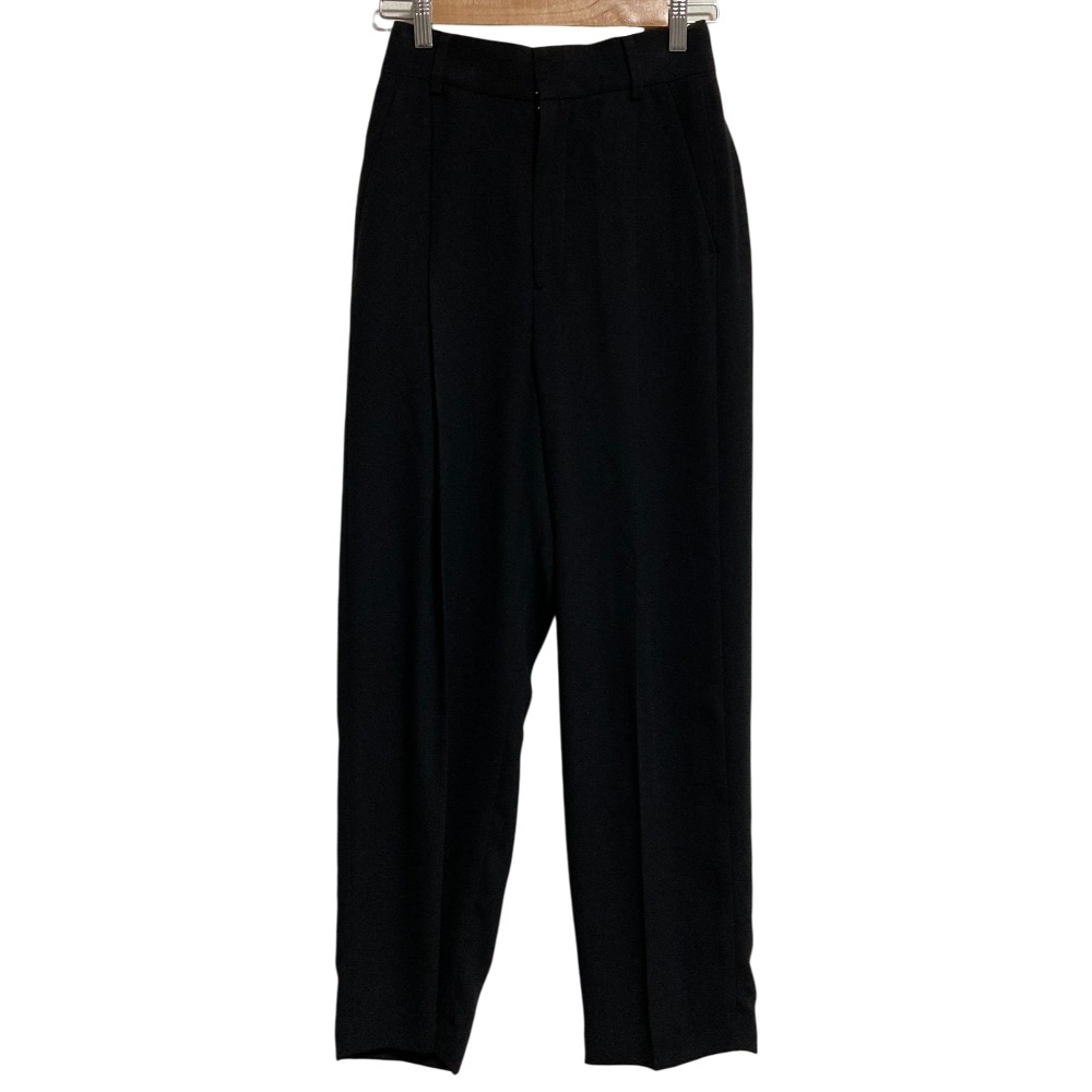 【中古】美品 6 BEAUTY & YOUTH UNITED ARROWS ロク ビューティーアンドユース ユナイテッドアローズ タックパンツ サイズ34 ブラック レディース Luxs ブランド古着のリュクス