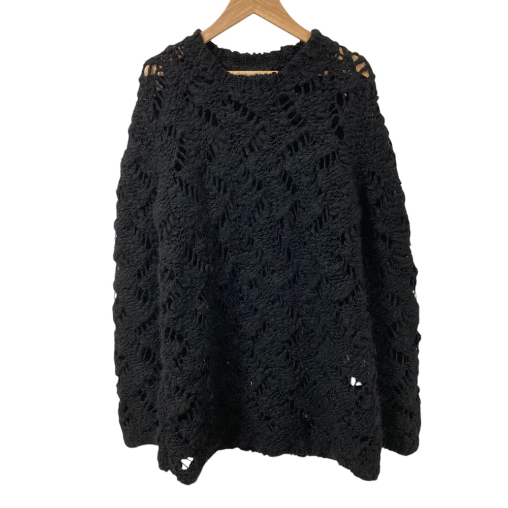 【中古】良品 COMME des GARCONS コムデギャルソン バスケットニット セーター AD2022 GJ-N006 サイズS ブラック レディース Luxs ブランド古着のリュクス｜Luxs（ブランド古着のリュクス）