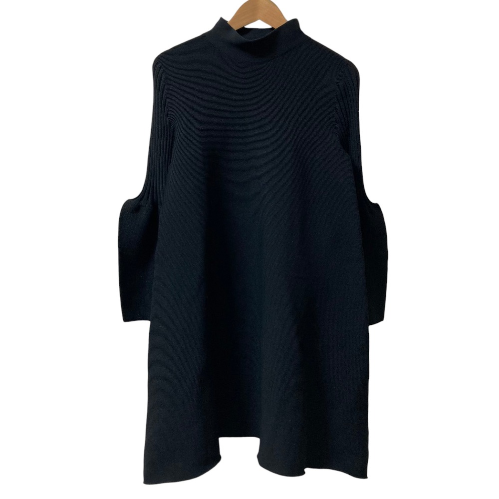 【中古】美品 CFCL シーエフシーエル POTTERY GLITTER LONG BELL SLEEVE FLARE MINI DRESS ドレスワンピース CF008KH084 サイズ1 ブラック レディース Luxs ブランド古着のリュクス