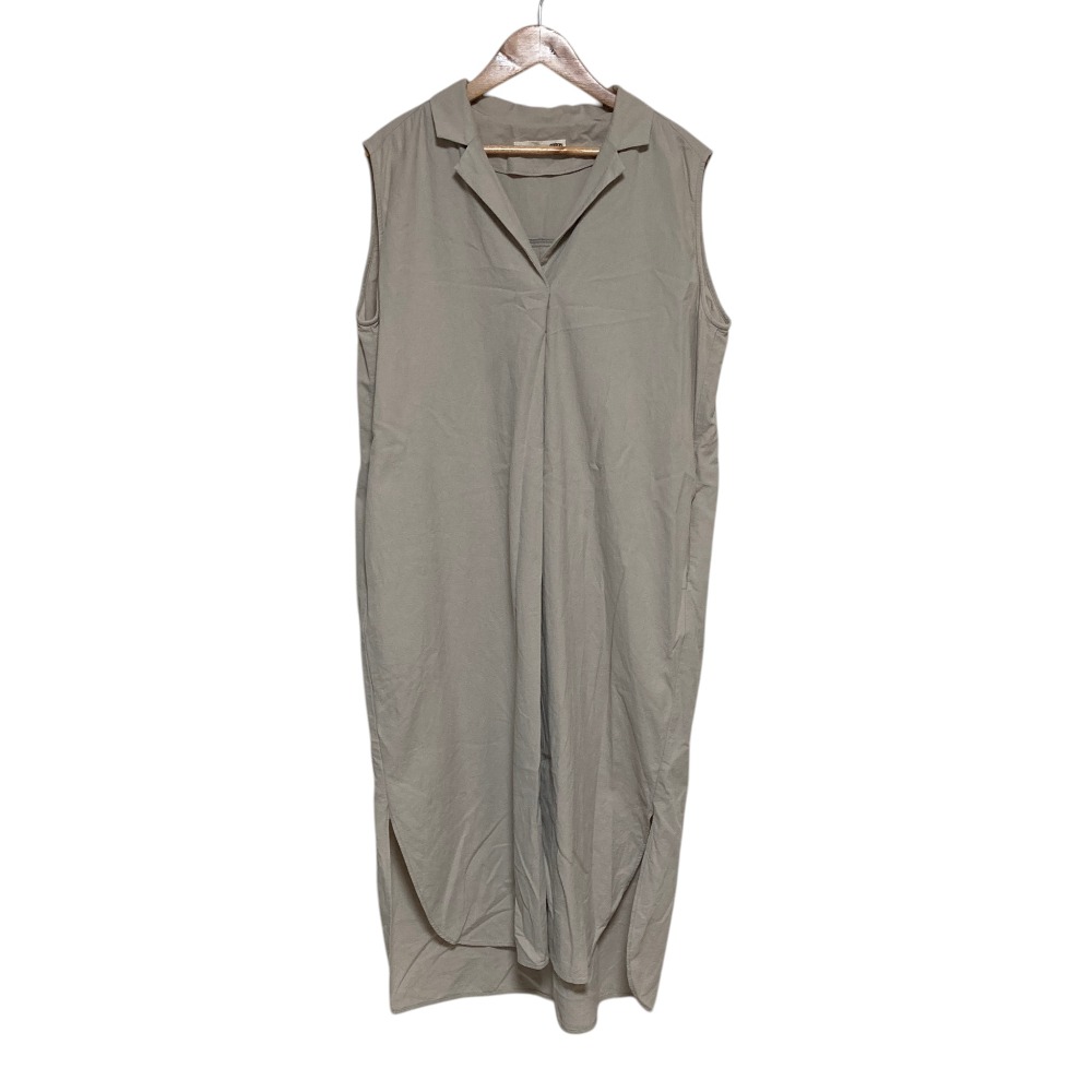 【中古】美品 evam eva エヴァムエヴァ cotton sleeveless one piece ノースリーブワンピース グレージュ レディース Luxs ブランド古着のリュクス|Luxs(ブランド古着のリュクス)