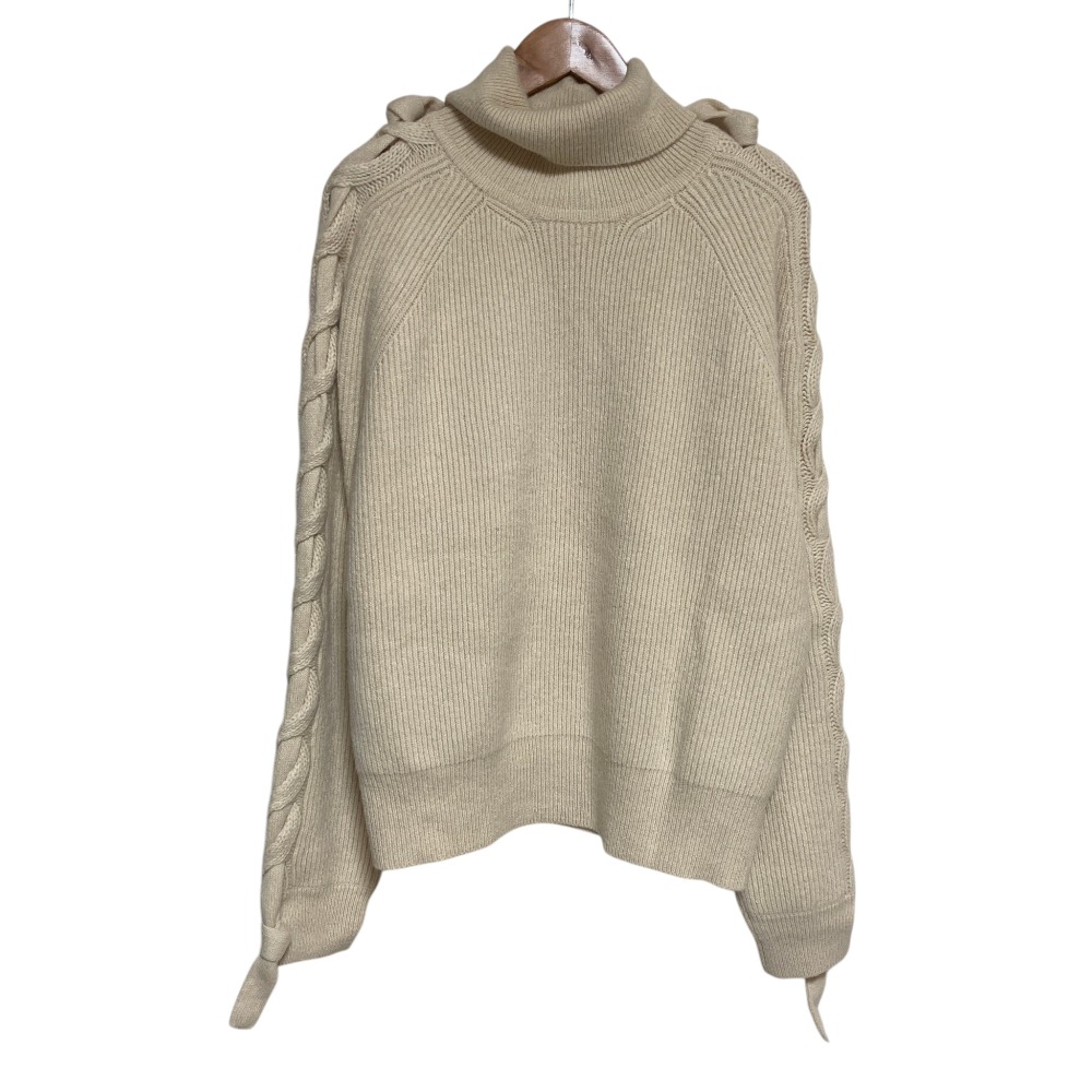 【中古】美品 JW Anderson ジェイダブリューアンダーソン ケーブル タートルネック ニットセーター KW0361YN0056002 サイズXS アイボリー レディース Luxs ブランド古着のリュクス｜Luxs（ブランド古着のリュクス）