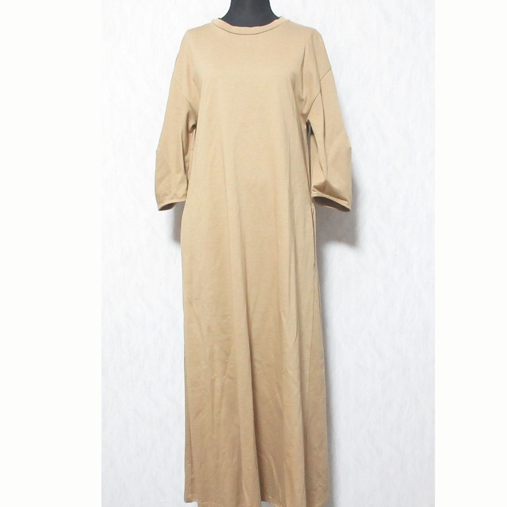 【中古】美品 Curensology カレンソロジー カットソーワンピース CL109037ER サイズF ベージュ レディース Luxs ブランド古着のリュクス