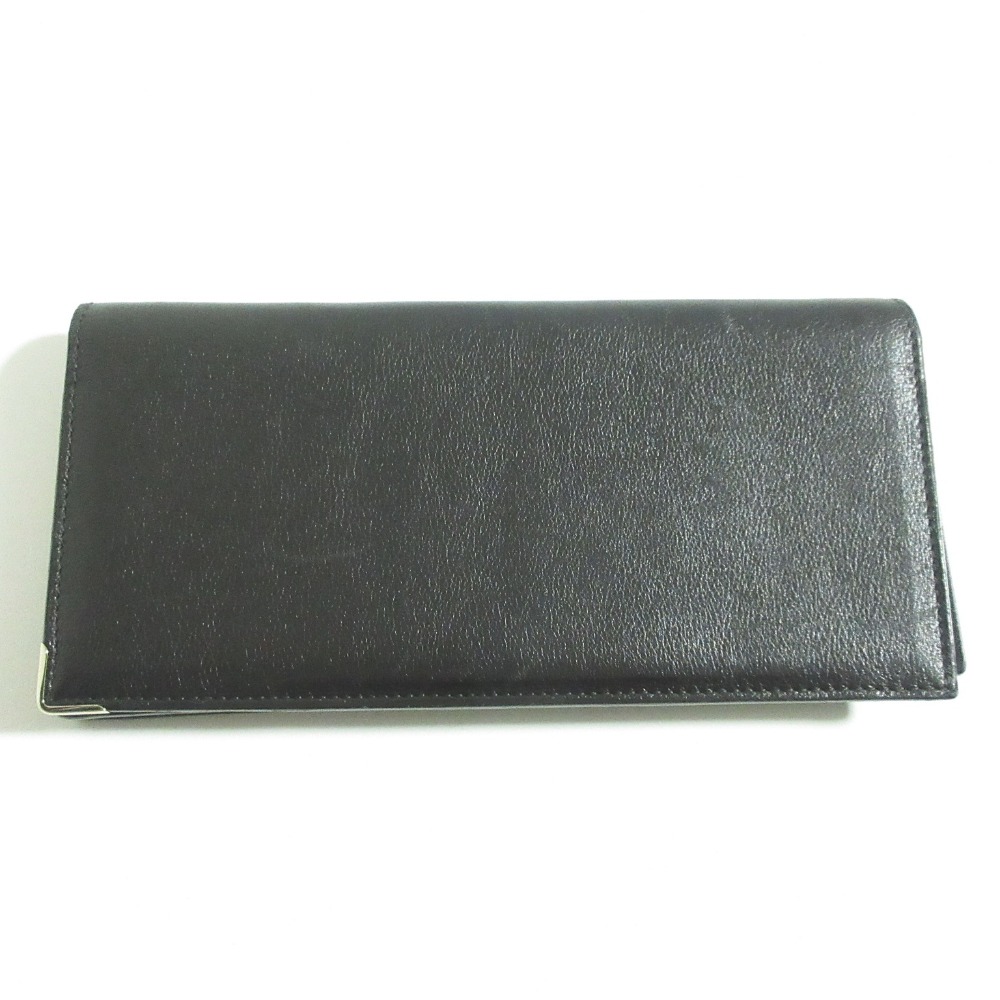 【中古】良品 dunhill ダンヒル レザー ロングウォレット 二つ折り 長財布 ブラック メンズ Luxs ブランド古着のリュクス