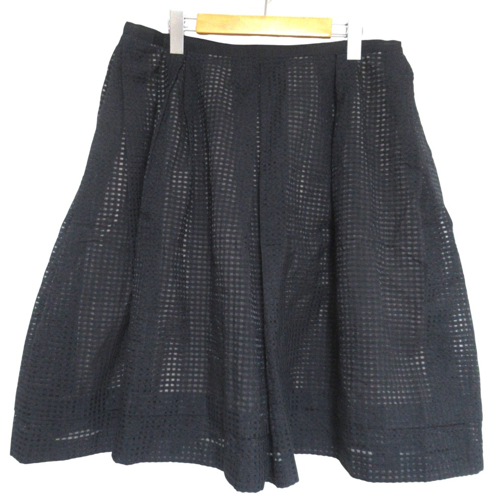 【中古】美品 DAISY LIN デイジーリン フォクシー Washable Souffle Skirt フレアスカート 06625 大きいサイズ 42 ブラック レディース Luxs ブランド古着のリュクス｜Luxs（ブランド古着のリュクス）
