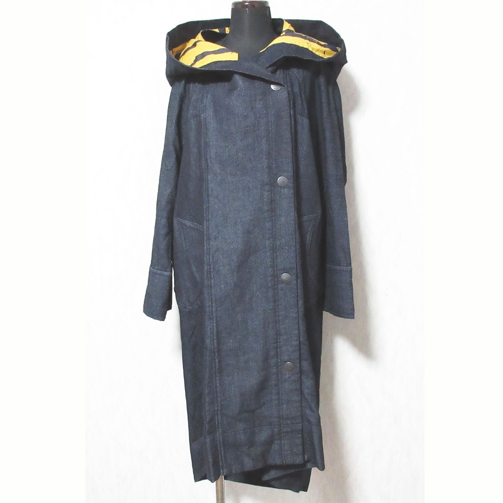 【中古】良品 ヴィヴィアンウエストウッド アングロマニア オーブボタン 変形フード マキシコート 15-01-672001 38 インディゴ レディース Luxs ブランド古着のリュクス｜Luxs（ブランド古着のリュクス）