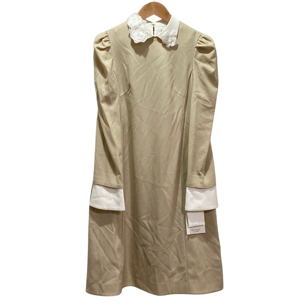 【中古】美品 23AW CELFORD &times; Yumi Katsura セルフォード ユミ カツラ YK ローズユミカラーAラインワンピース 36 ベージュ レディース Luxs ブランド古着のリュクス｜Luxs（ブランド古着のリュクス）