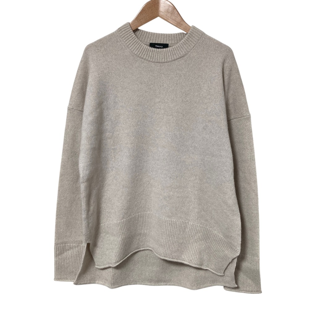 【中古】美品 23AW Theory セオリー RENEWED CASHMER CREW KARENIA カシミヤ ニット セーター サイズS ベージュ レディース Luxs ブランド古着のリュクス｜Luxs（ブランド古着のリュクス）