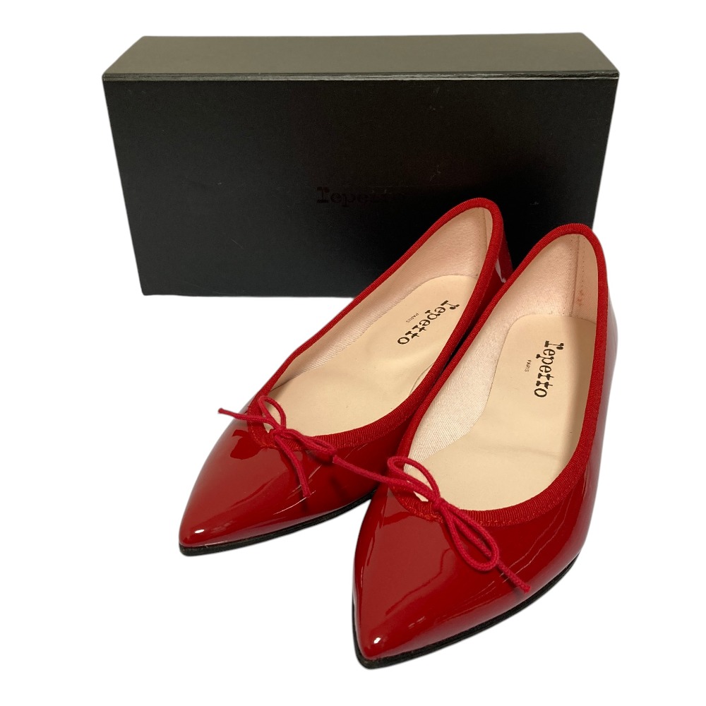 【中古】美品 repetto レペット Brigitte ブリジット バレエフラット パンプス VX1556V サイズ39 24.5cm相当 レッド レディース Luxs ブランド古着のリュクス|Luxs(ブランド古着のリュクス)