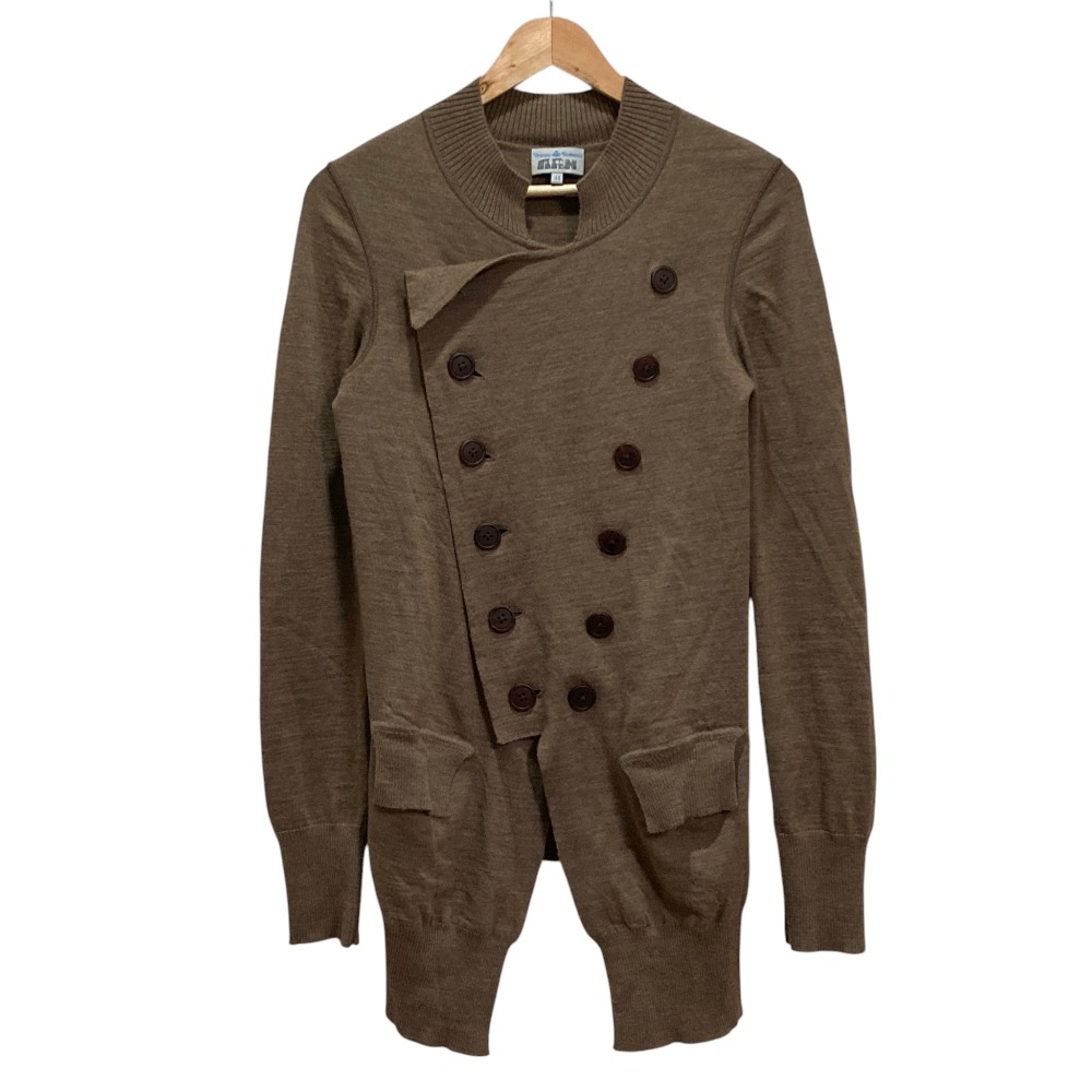 【中古】美品 Vivienne Westwood MAN ヴィヴィアンウエストウッドマン 変形 ニットジャッケット カーディガン 44 ブラウン メンズ Luxs ブランド古着のリュクス｜Luxs（ブランド古着のリュクス）