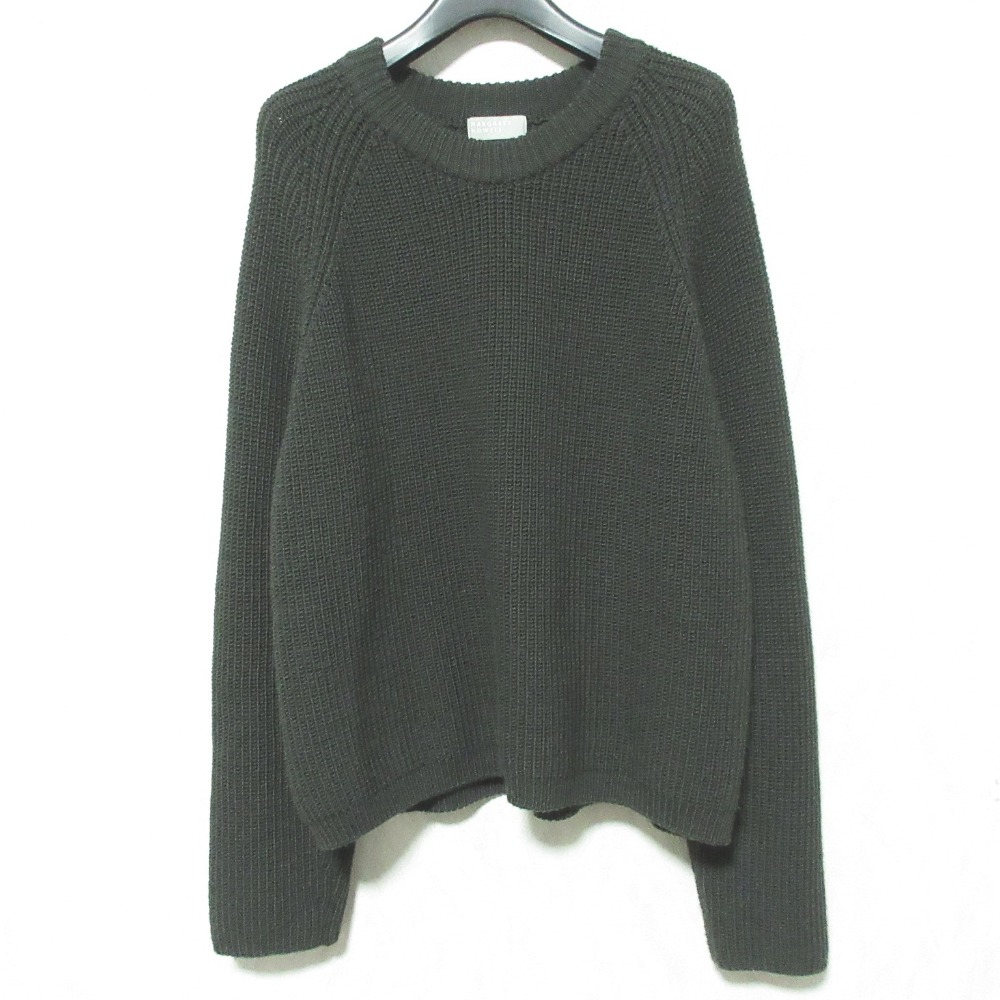 【中古】美品 MARGARET HOWELL マーガレットハウエル CORD YARN WOOL コードヤーン ウール ニットセーター 578-2263011 2 グリーン レディース Luxs ブランド古着のリュクス|Luxs(ブランド古着のリュクス)