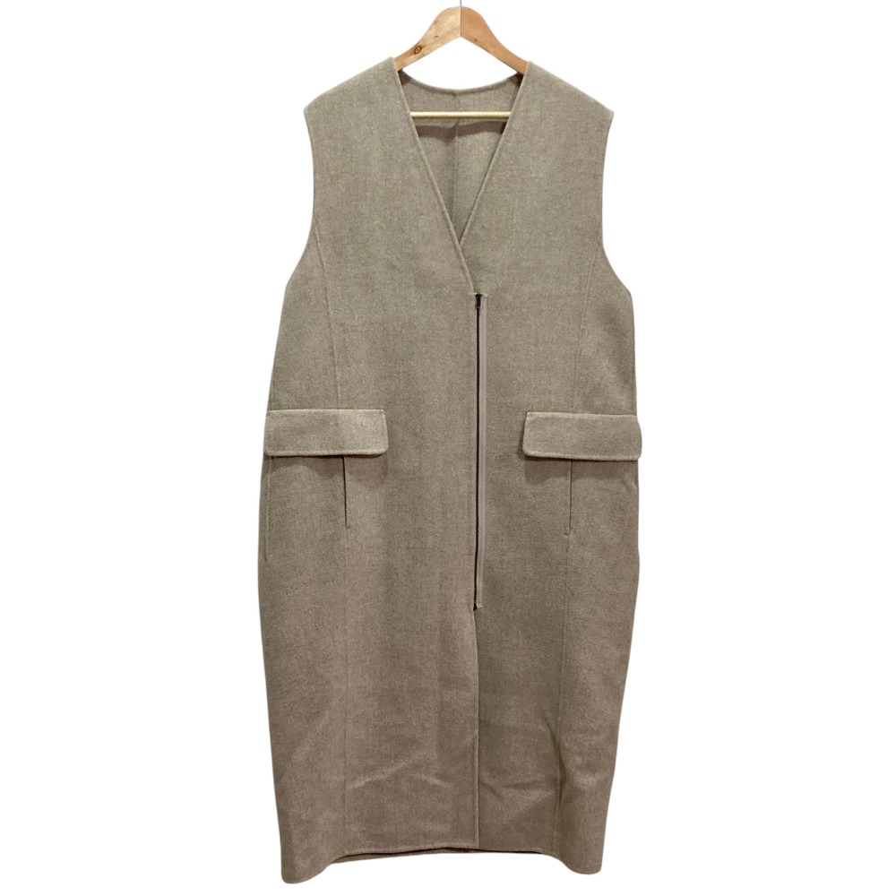 【中古】 LOHEN ローヘン バックタック ロングリバージレ ノースリーブコート LH22A-JK032 サイズF ベージュ レディース Luxs ブランド古着のリュクス｜Luxs（ブランド古着のリュクス）