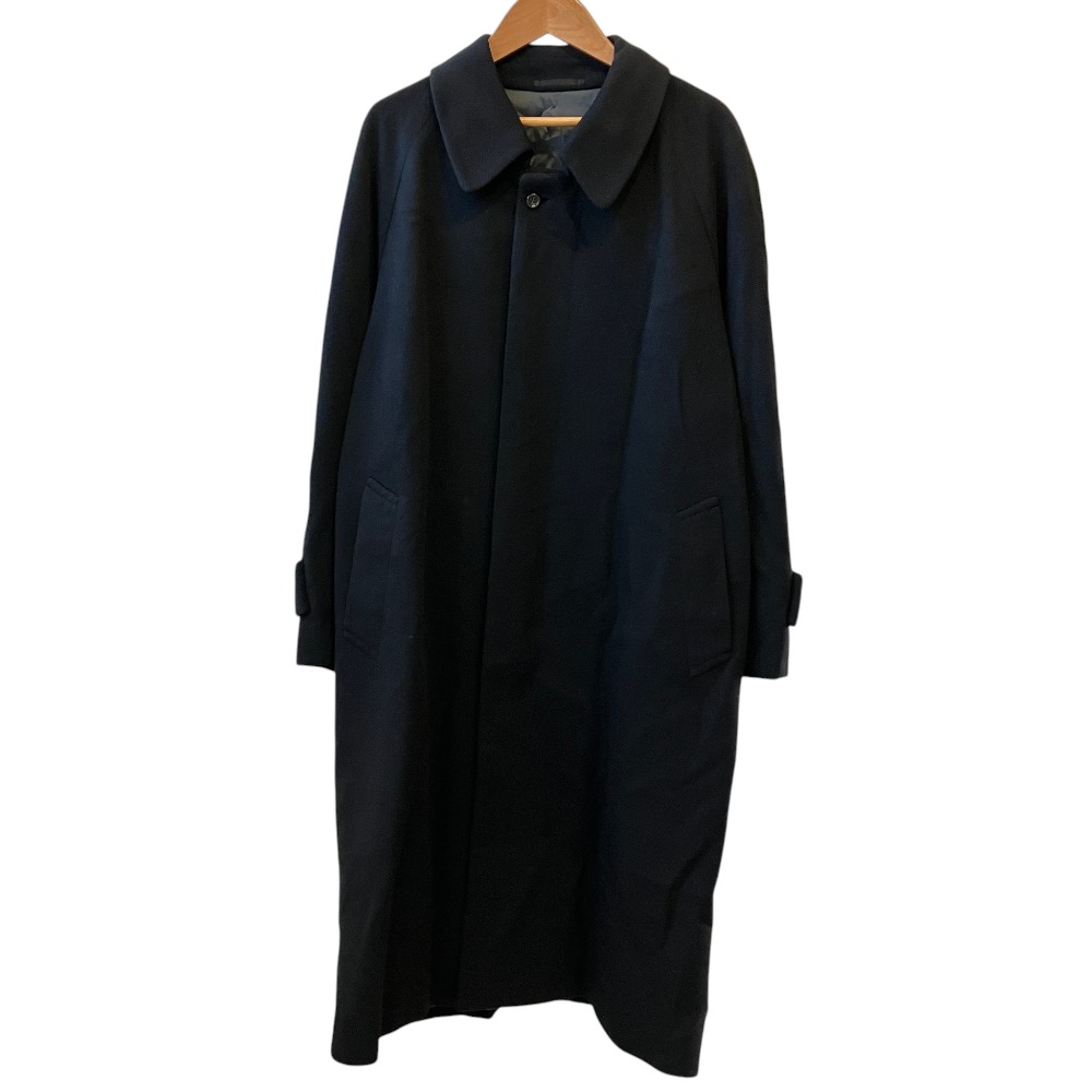 【中古】美品 LANVIN ランバン ウール100% ステンカラーコート R46−44 ブラック メンズ Luxs ブランド古着のリュクス|Luxs(ブランド古着のリュクス)