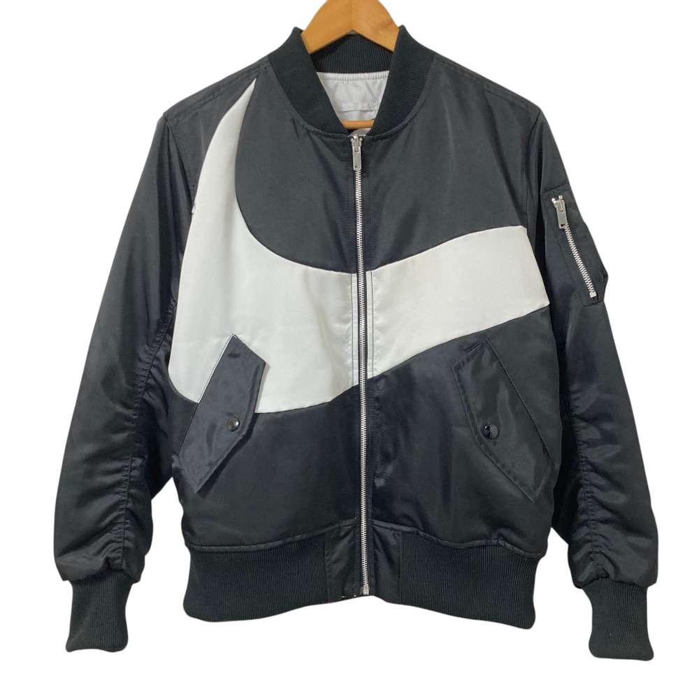 【中古】良品 NIKE ナイキ BIG SWOOSH COLLECTION リバーシブル THERMA-FIT MA-1 ジャケット DD6056-010 サイズM ブラック メンズ Luxs ブランド古着のリュクス|Luxs(ブランド古着のリュクス)