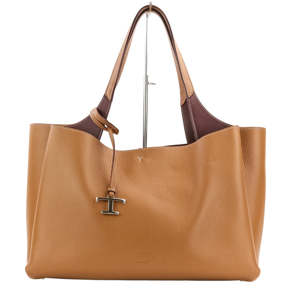 【中古】美品 TOD'S トッズ Tタイムレス レザー ショッピング トートバッグ ショルダーバッグ ブラウン レディース Luxs ブランド古着のリュクス|Luxs(ブランド古着のリュクス)