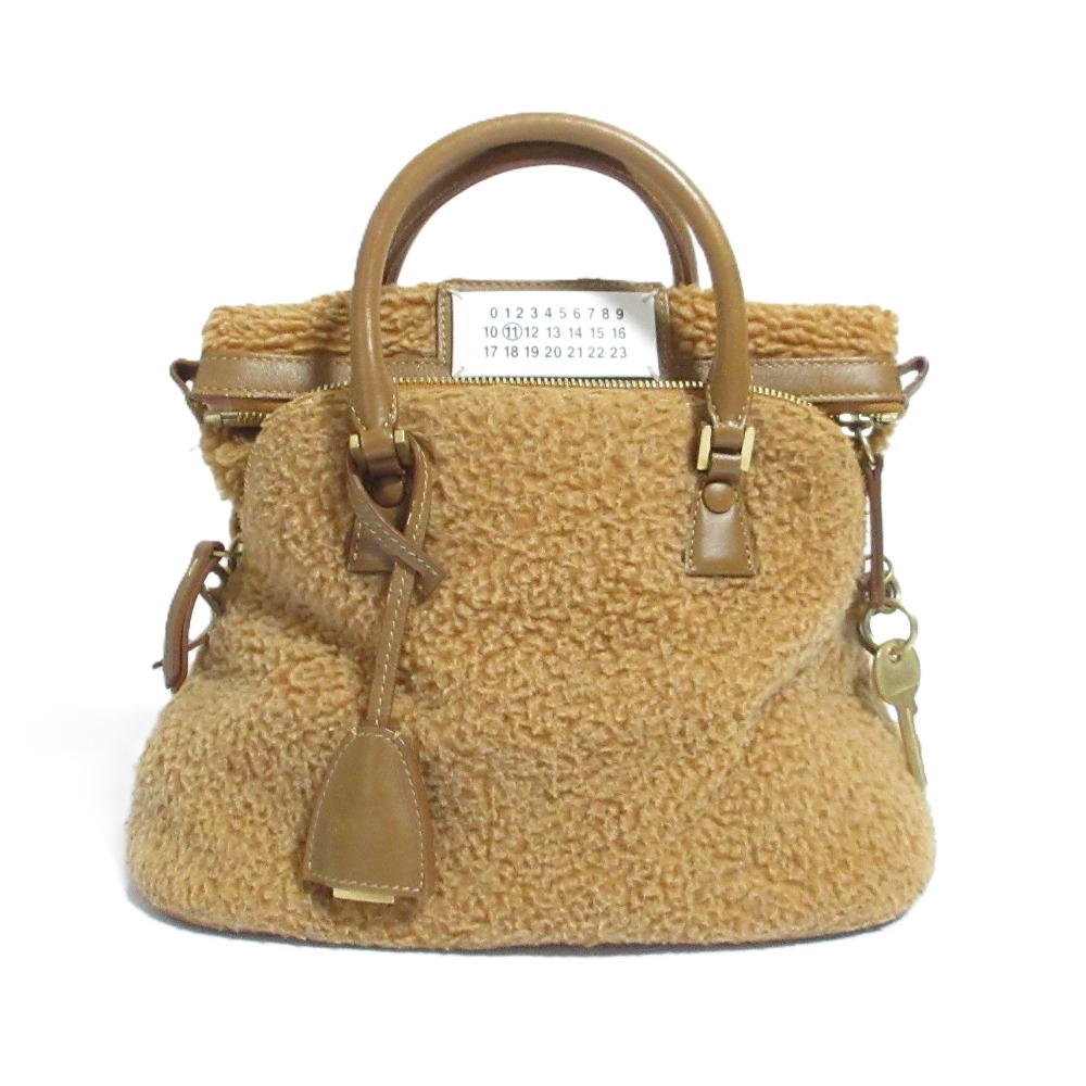 【中古】 Maison Margiela11 メゾンマルジェラ 5AC ボア ハンドバッグ ショルダーバッグ S56WG0082 ブラウン レディース Luxs ブランド古着のリュクス｜Luxs（ブランド古着のリュクス）