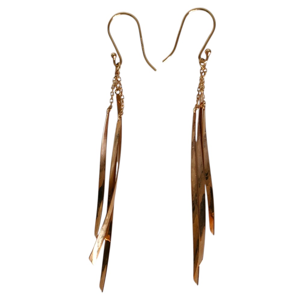 【中古】美品 COCOSHNIK ココシュニック K10 フリンジ スウィング フックピアス アクセサリー 箱付き ゴールド レディース Luxs ブランド古着のリュクス|Luxs(ブランド古着のリュクス)