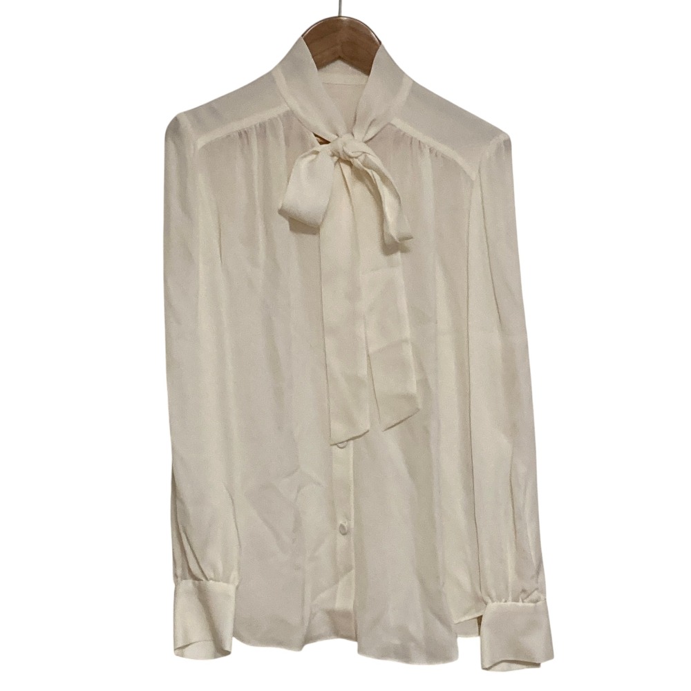 【中古】美品 23AW GRACE CLASS グレースクラス シルクボウタイブラウス サイズ36 ホワイト レディース Luxs ブランド古着のリュクス｜Luxs（ブランド古着のリュクス）