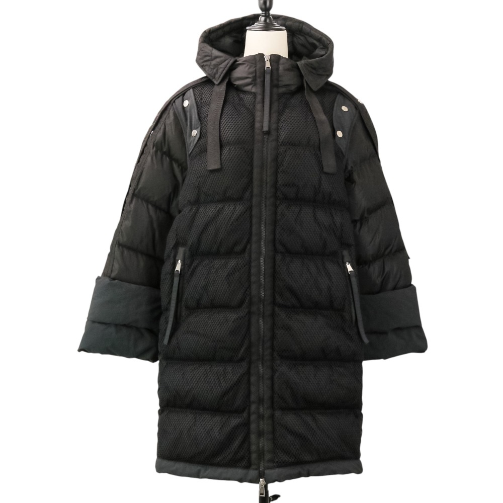 【中古】美品 MONCLER GENIUS モンクレールジーニアス NARVALONG フーデッド ナイロンダウンコート 0 ブラック レディース Luxs ブランド古着のリュクス｜Luxs（ブランド古着のリュクス）