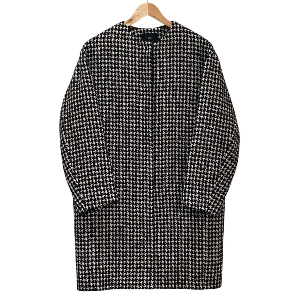 【中古】未使用 23AW 23区 ニジュウサンク チェック ツイード ノーカラーコート SCWOSW0509 サイズ38 ブラウン レディース Luxs ブランド古着のリュクス|Luxs(ブランド古着のリュクス)