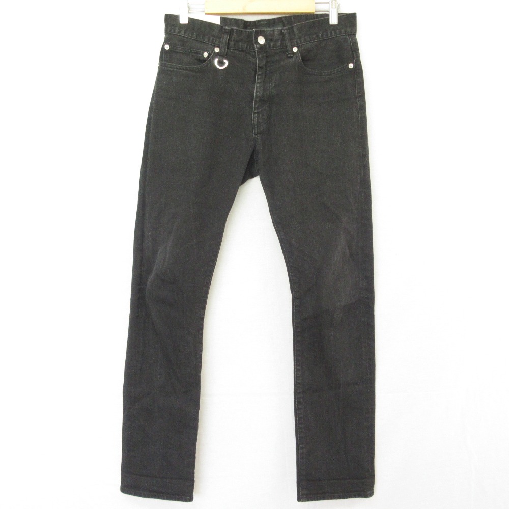 【中古】BACKBONE バックボーン BLACK STRETCH DENIM REGULAR TAPERED FIT デニムパンツ ジーンズ BB16FW-DP13 M ブラック メンズ デニムパンツ ジーンズ 美品｜Luxs（ブランド古着のリュクス）