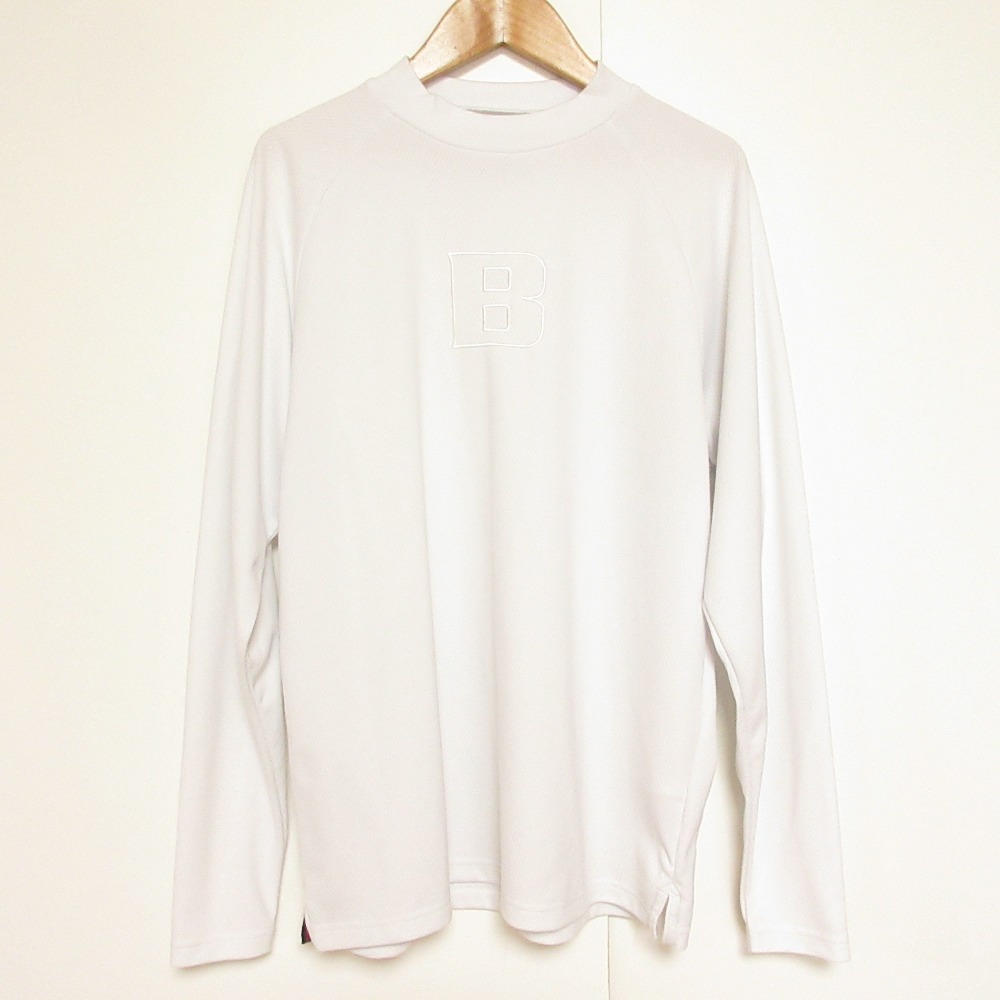 【中古】美品 BRIEFING ブリーフィング MENS BIG BEAT LS MOCK NECK RELAXED FIT Tシャツ ゴルフウェア BRG241M36 Sサイズ ホワイト メンズ Luxs ブランド古着のリュクス|Luxs(ブランド古着のリュクス)