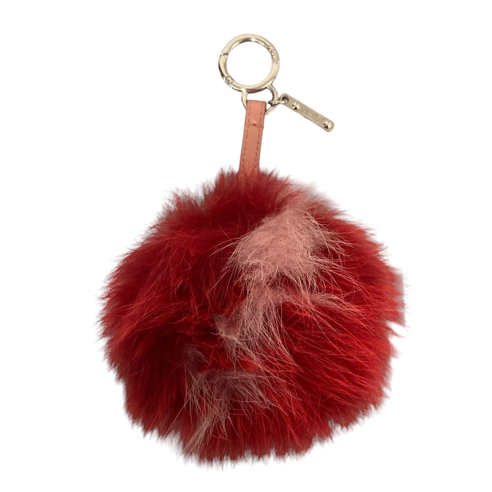 【中古】美品 FENDI フェンディ ポンポン ファーチャーム レッド レディース Luxs ブランド古着のリュクス｜Luxs（ブランド古着のリュクス）
