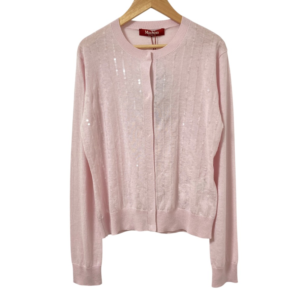 【中古】未使用 26SS Max Mara STUDIO マックスマーラステュディオ MSTLIBBRA スパンコール ニットカーディガン サイズM ピンク レディース Luxs ブランド古着のリュクス｜Luxs（ブランド古着のリュクス） 24,955円