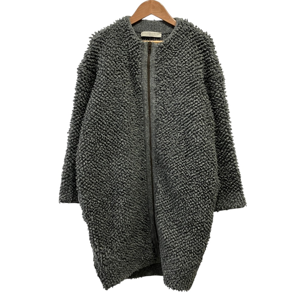 【中古】美品 STELLA McCARTNEY ステラマッカートニー ウール ボアコート 38 グレー レディース Luxs ブランド古着のリュクス｜Luxs（ブランド古着のリュクス）