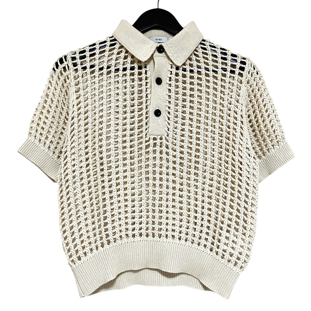 【中古】美品 25SS HYKE ハイク CROCHETED POLO SWEATER 半袖 クロシェット ニット ポロシャツ 251-11393 Sサイズ アイボリー レディース Luxs ブランド古着のリュクス｜Luxs（ブランド古着のリュクス） 10,996円