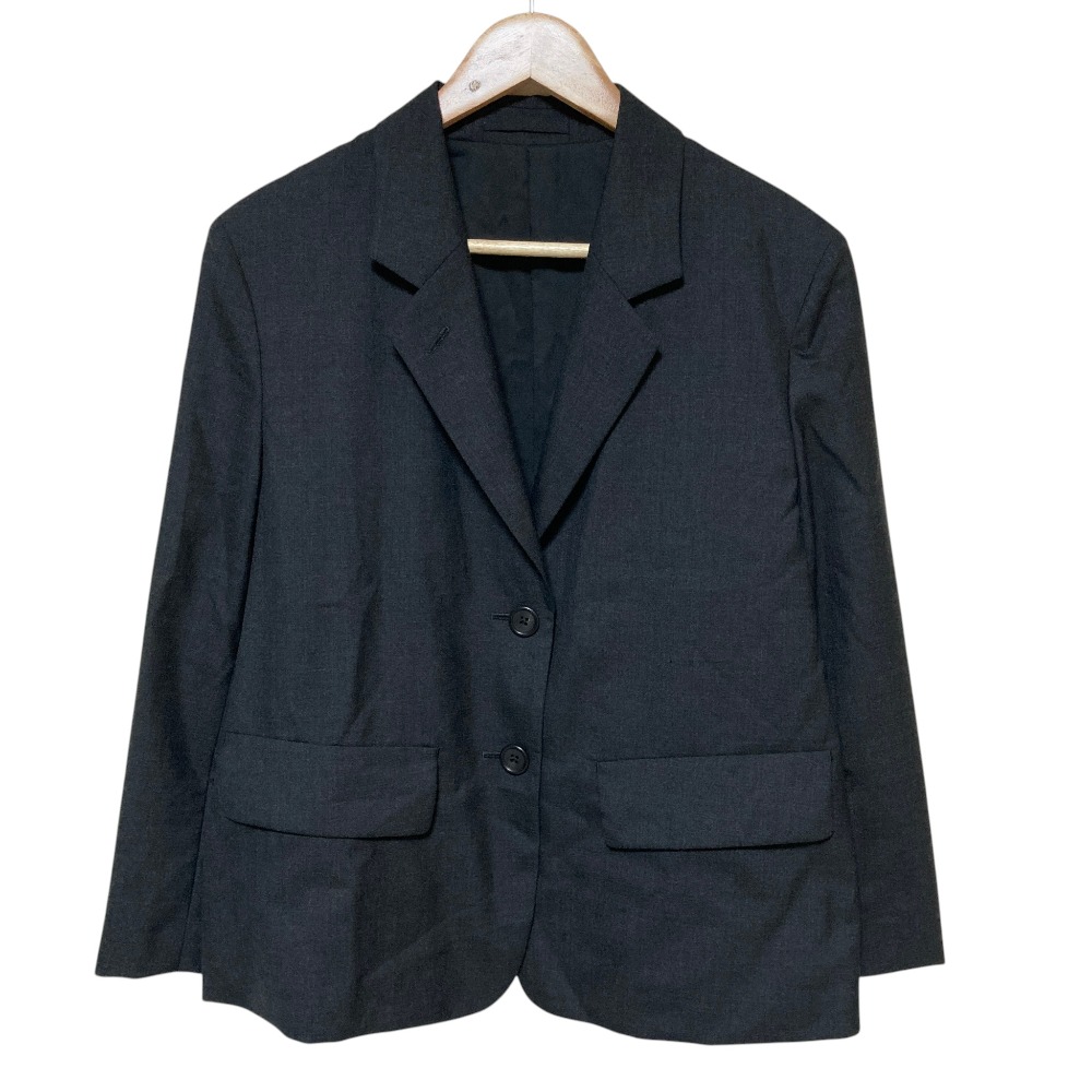 【中古】美品 23SS MARGARET HOWELL マーガレットハウエル FOX BROTHERS サマーウール テーラードジャケット 578-3220002 1 チャコールグレー レディース Luxs ブランド古着のリュクス｜Luxs（ブランド古着のリュクス）