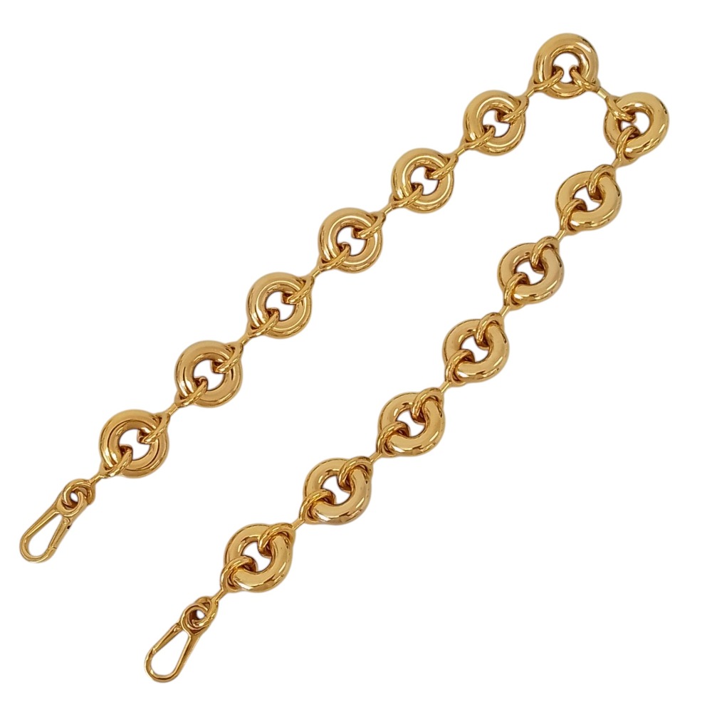 【中古】美品 LOEWE ロエベ チャンキー ドーナツチェーン ショルダーストラップ ゴールドカラー レディース Luxs ブランド古着のリュクス|Luxs(ブランド古着のリュクス)