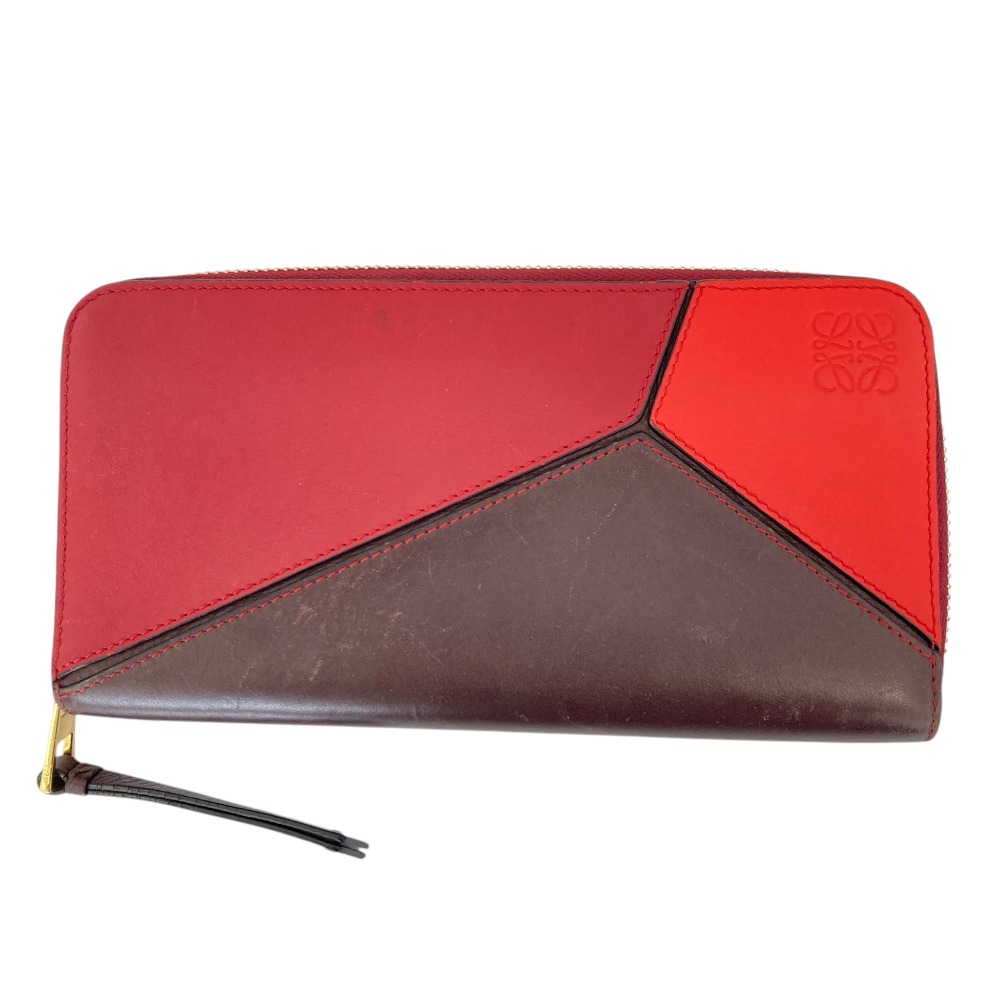 【中古】 LOEWE ロエベ パズル レザーロングウォレット 長財布 レッド レディース Luxs ブランド古着のリュクス｜Luxs（ブランド古着のリュクス）