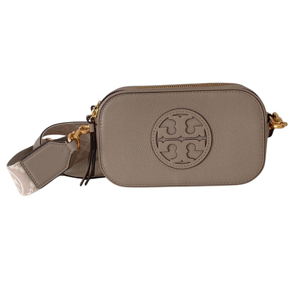 【中古】新品同様 24AW TORY BURCH トリーバーチ ミラー ミニ クロスボディ ショルダーバッグ グレージュ レディース Luxs ブランド古着のリュクス｜Luxs（ブランド古着のリュクス）