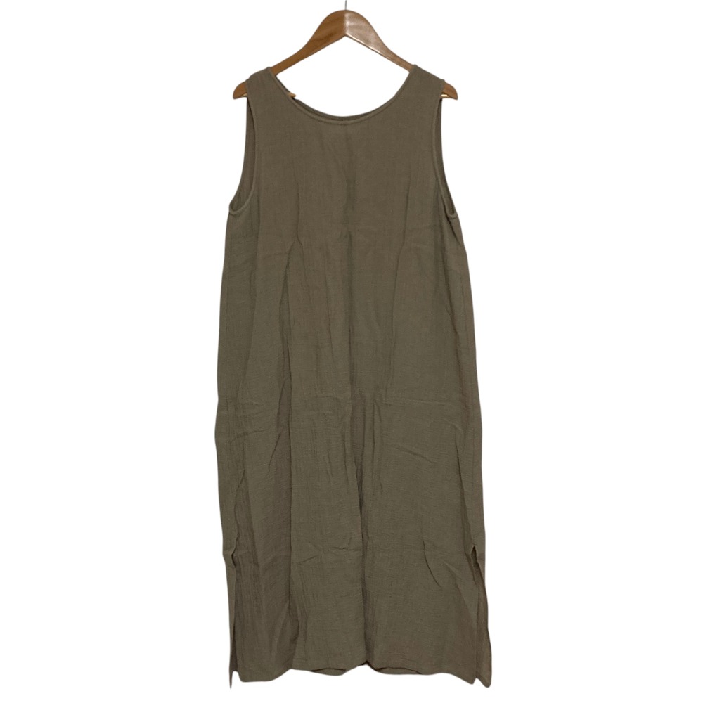 【中古】美品 evam eva vie エヴァムエヴァ ヴィー sleeveless one-piece スリーブレス ワンピース V241T924 ブラウンベージュ レディース Luxs ブランド古着のリュクス|Luxs(ブランド古着のリュクス)