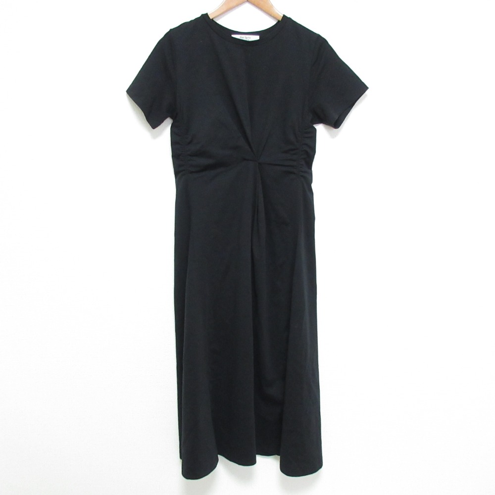 【中古】美品 herlipto ハーリップトゥ All-Day Long Dress ショートスリーブ ロング ワンピース 1252105169 サイズS ブラック レディース Luxs ブランド古着のリュクス|Luxs(ブランド古着のリュクス)