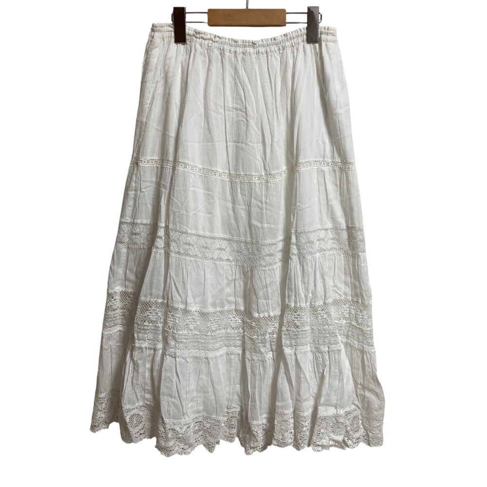 【中古】未使用 Plage プラージュ Antique like lace スカート サイズ36 ホワイト レディース Luxs ブランド古着のリュクス|Luxs(ブランド古着のリュクス)