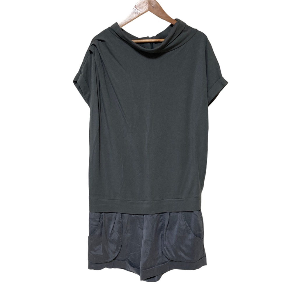 【中古】美品 Brunello Cucinelli ブルネロクチネリ ドッキング ショート オールインワン S グレー レディース Luxs ブランド古着のリュクス｜Luxs（ブランド古着のリュクス）