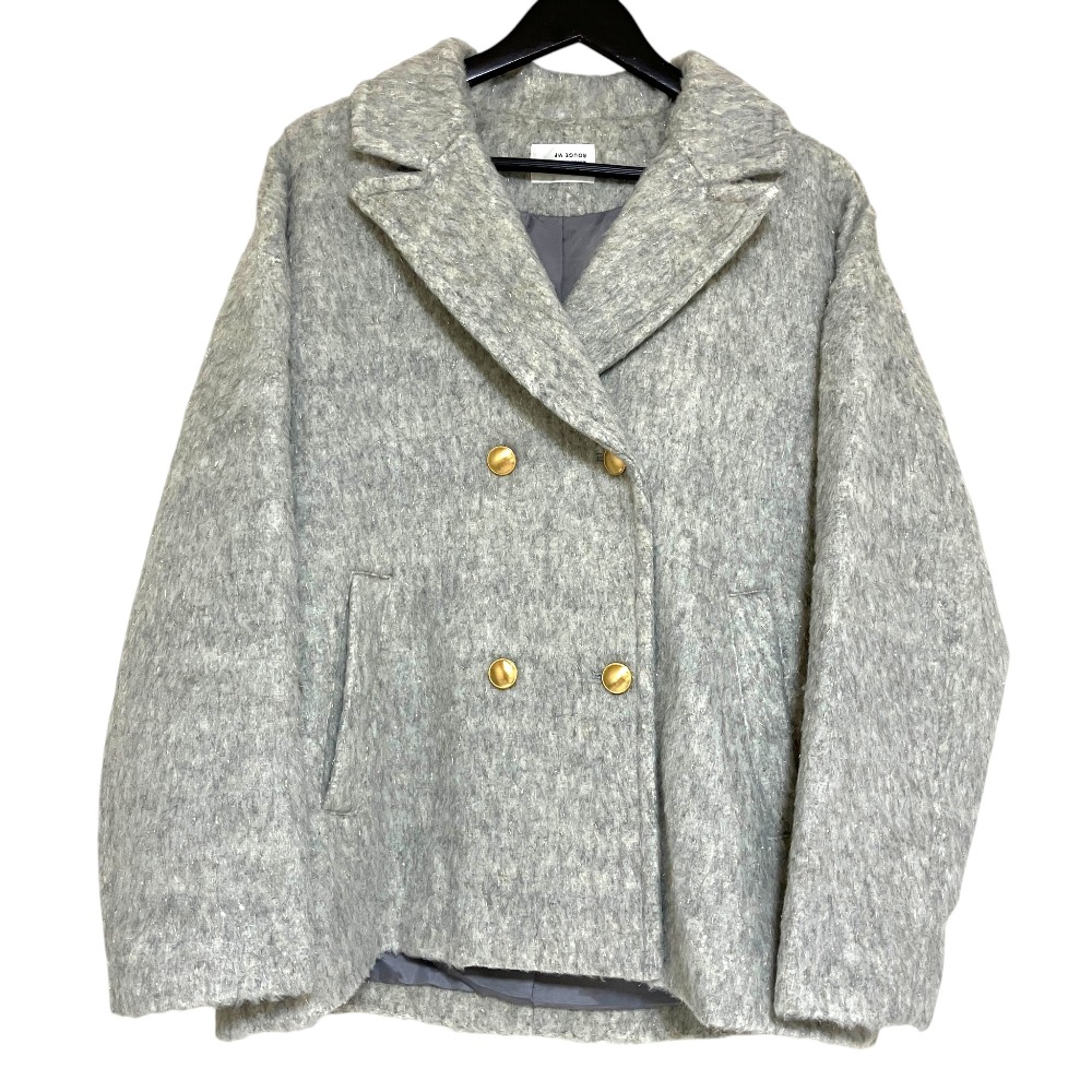【中古】美品 25AW EMMA ROUGE VIF エマ ルージュヴィフ ラメシャギースライバーPコート ピーコート サイズF グレー レディース Luxs ブランド古着のリュクス｜Luxs（ブランド古着のリュクス） 9,664円