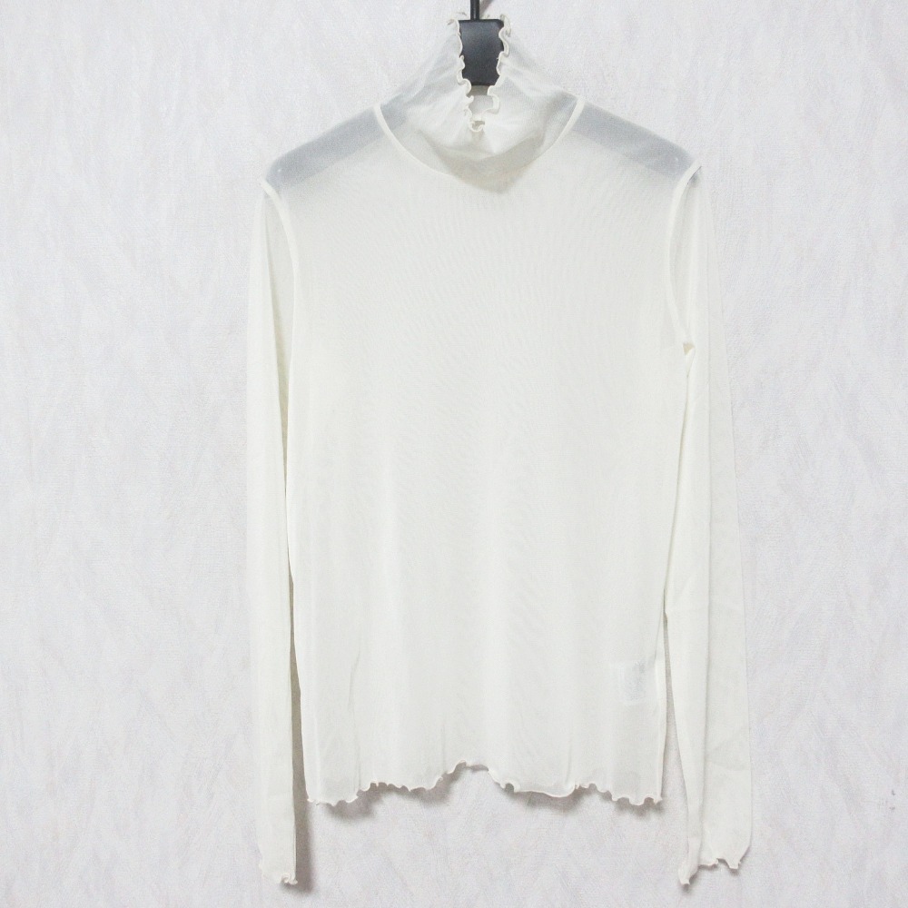 【中古】美品 25AW theory luxe セオリーリュクス TURALE ハイネック メッシュ カットソー サイズ38 ホワイト レディース Luxs ブランド古着のリュクス|Luxs(ブランド古着のリュクス)