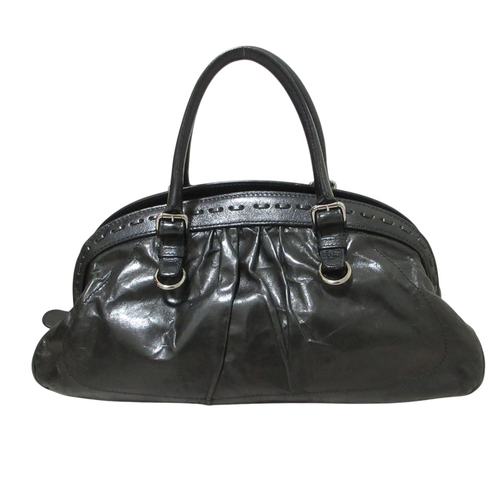 【中古】良品 DOLCE&GABBANA ドルチェ&ガッバーナ MISS ROMANTIQUE シャーリング レザー ハンドバッグ ブラック レディース Luxs ブランド古着のリュクス｜Luxs（ブランド古着のリュクス）