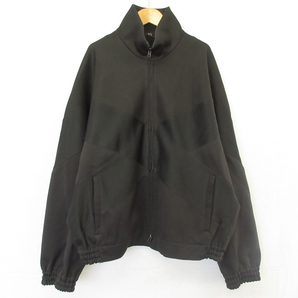 【中古】良品 Y's YOHJI YAMAMOTO ワイズ ヨウジヤマモト スタンドカラー トラックジャケット ブルゾン YX-T41-935 サイズ3 ブラック レディース Luxs ブランド古着のリュクス｜Luxs（ブランド古着のリュクス）