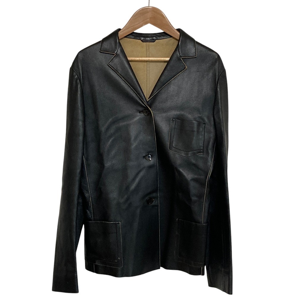 【中古】良品 JIL SANDER ジルサンダー ラムレザー ジャケット サイズ36 ブラウン レディース Luxs ブランド古着のリュクス｜Luxs（ブランド古着のリュクス）