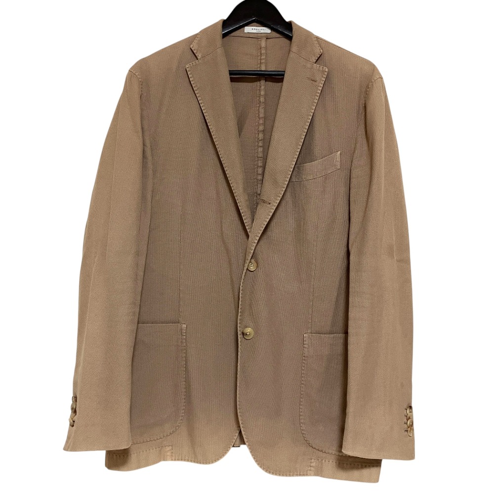 【中古】 BOGLIOLI ボリオリ K.JACKET 段返り3B コットン シングル テーラードジャケット サイズ52 ベージュ メンズ Luxs ブランド古着のリュクス｜Luxs（ブランド古着のリュクス）