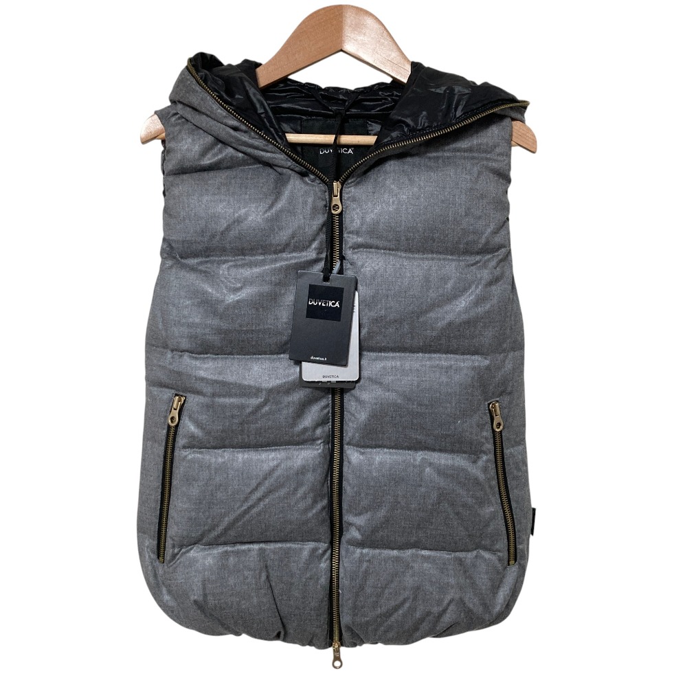 【中古】未使用 DUVETICA デュベティカ FEBEDUE-wool フード付き ダウンベスト サイズ38 グレー レディース Luxs ブランド古着のリュクス|Luxs(ブランド古着のリュクス)