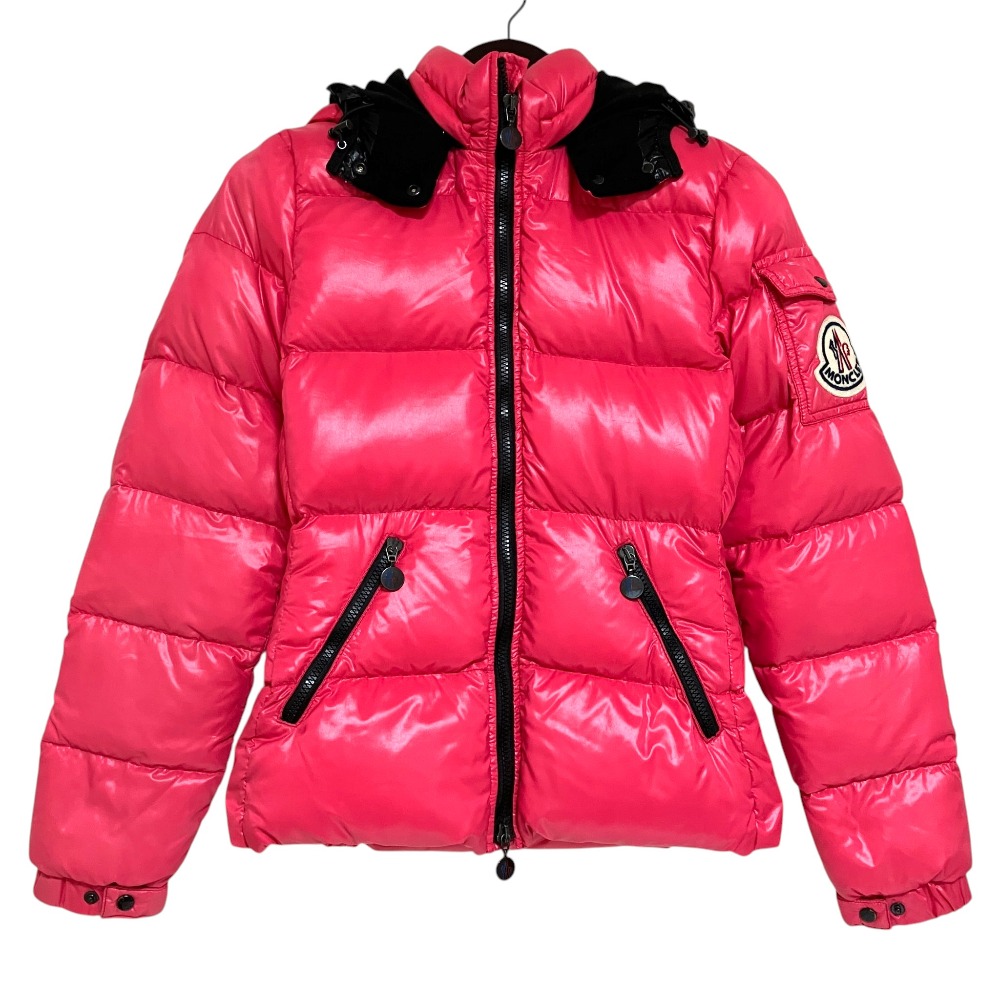 【中古】良品 MONCLER モンクレール バディア ジップアップ フーディー ダウンジャケット 453085068950 00サイズ ピンク レディース Luxs ブランド古着のリュクス｜Luxs（ブランド古着のリュクス）