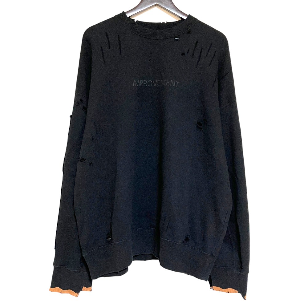【中古】美品 23AW stein シュタイン OVERSIZED REBUILD SWEAT LS オーバーサイズ リビルド スウェット トレーナー ST.682 Mサイズ ブラック メンズ レディース Luxs ブランド古着のリュクス|Luxs(ブランド古着のリュクス)
