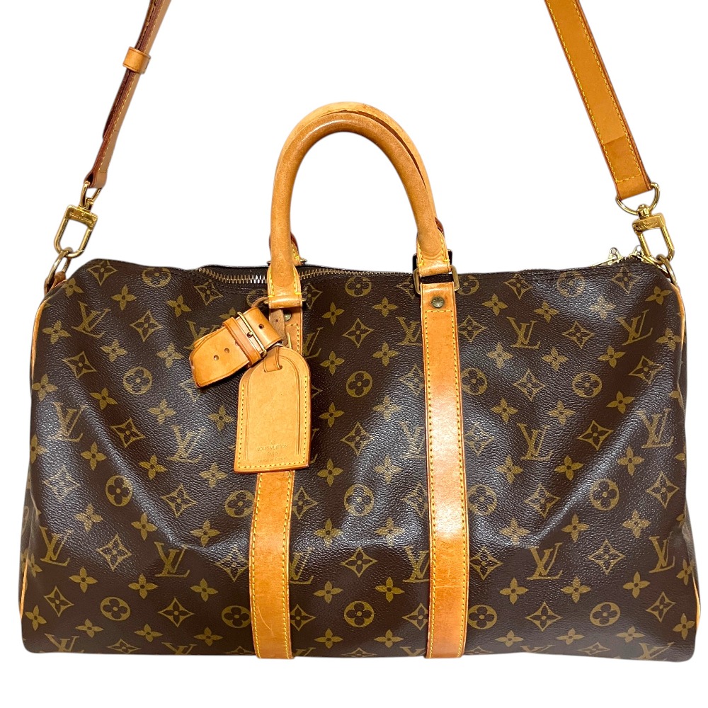 【中古】良品 LOUIS VUITTON ルイヴィトン モノグラム キーポル バンドリエール 45 ボストンバック M41418 ブラウン メンズ レディース Luxs ブランド古着のリュクス｜Luxs（ブランド古着のリュクス）