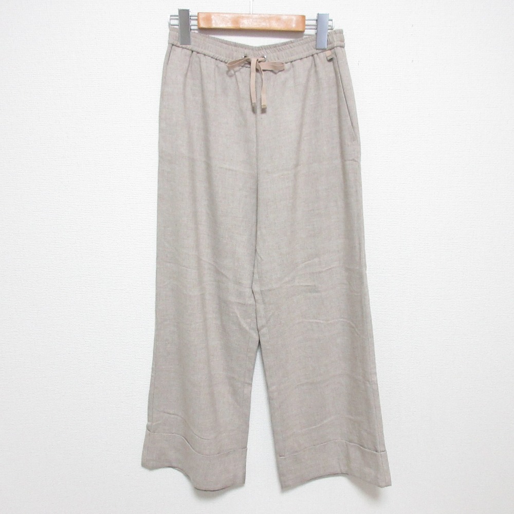 【中古】 24SS HERNO ヘルノ リゾート イージーワイドパンツ サイズ40 ベージュ レディース Luxs ブランド古着のリュクス｜Luxs（ブランド古着のリュクス）