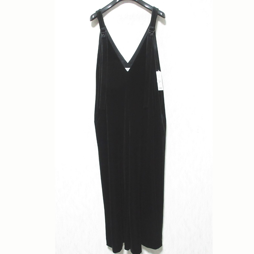 【中古】未使用 23AW SACRA サクラ トリアセテートベロアサロペット オールインワン 123605051 サイズ38 ブラック レディース Luxs ブランド古着のリュクス｜Luxs（ブランド古着のリュクス）
