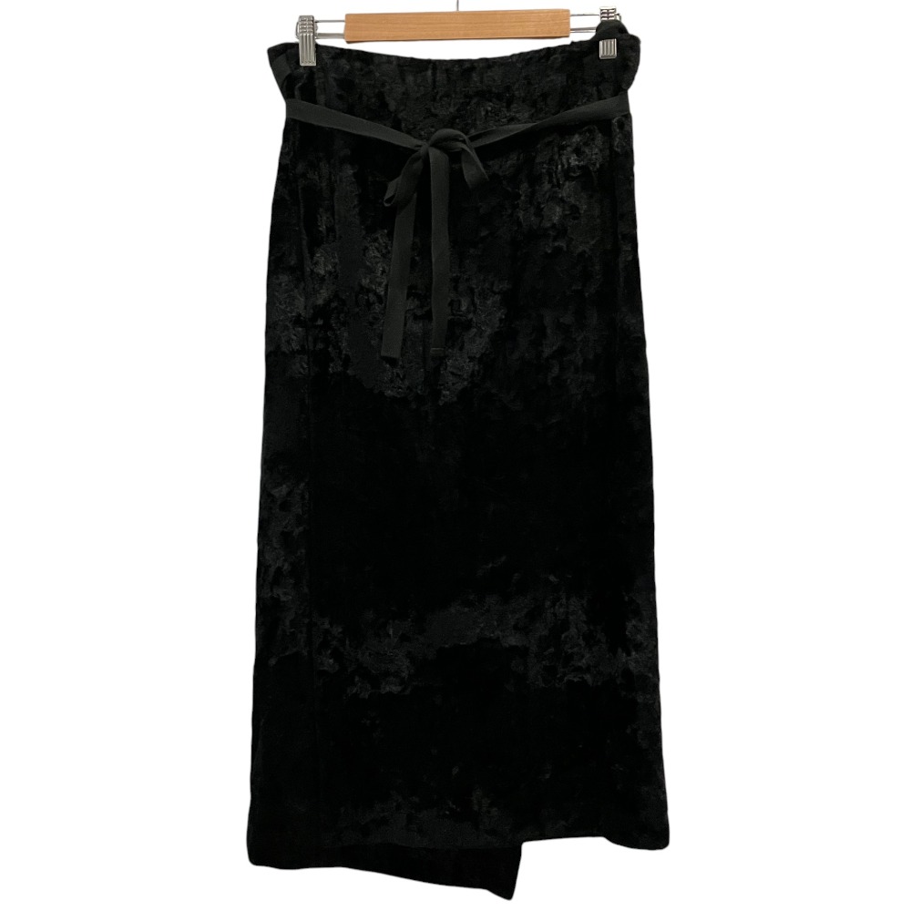 【中古】美品 tricot COMME des GARCONS トリココムデギャルソン 90's ヴィンテージ ベロア ロング ラップスカート TS-070070 ブラック レディース Luxs ブランド古着のリュクス|Luxs(ブランド古着のリュクス)